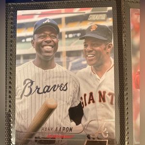 Hank Aaron baseball card, made a few years ago